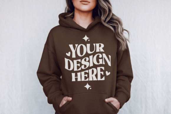 Download Gildan 18500 Hoodie Chocolate Mockup - Premium Resources