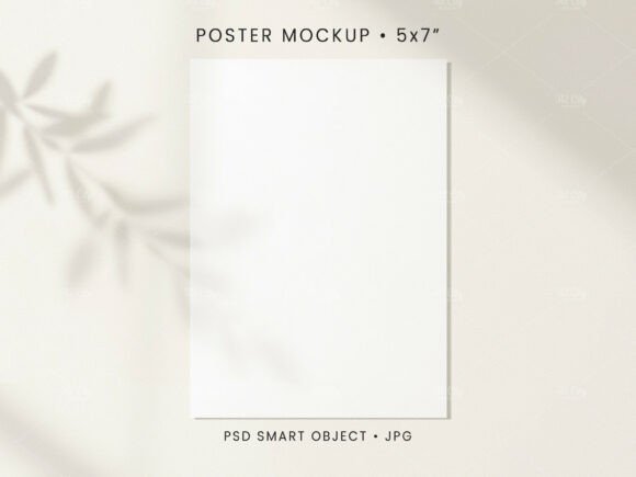 Download 5x7 Poster Mockup PSD JPG - Poster mockup Collection